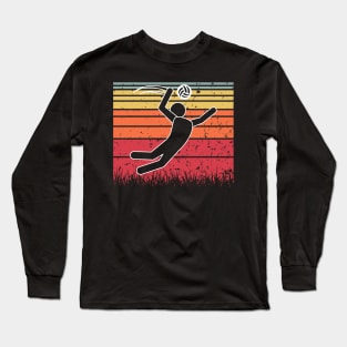 Travel back in time with beach volleyball - Retro Sunsets shirt featuring a player! Long Sleeve T-Shirt